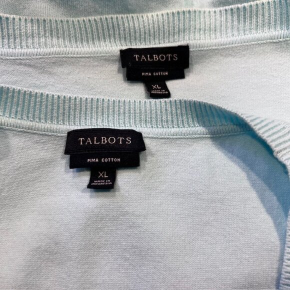 Talbots Aqua Cardigan Sweater & Tank Size XL - Picture 10 of 10